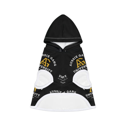 Aussie Gang University Pet Hoodie — Black College Logo Dog & Cat Hoodie