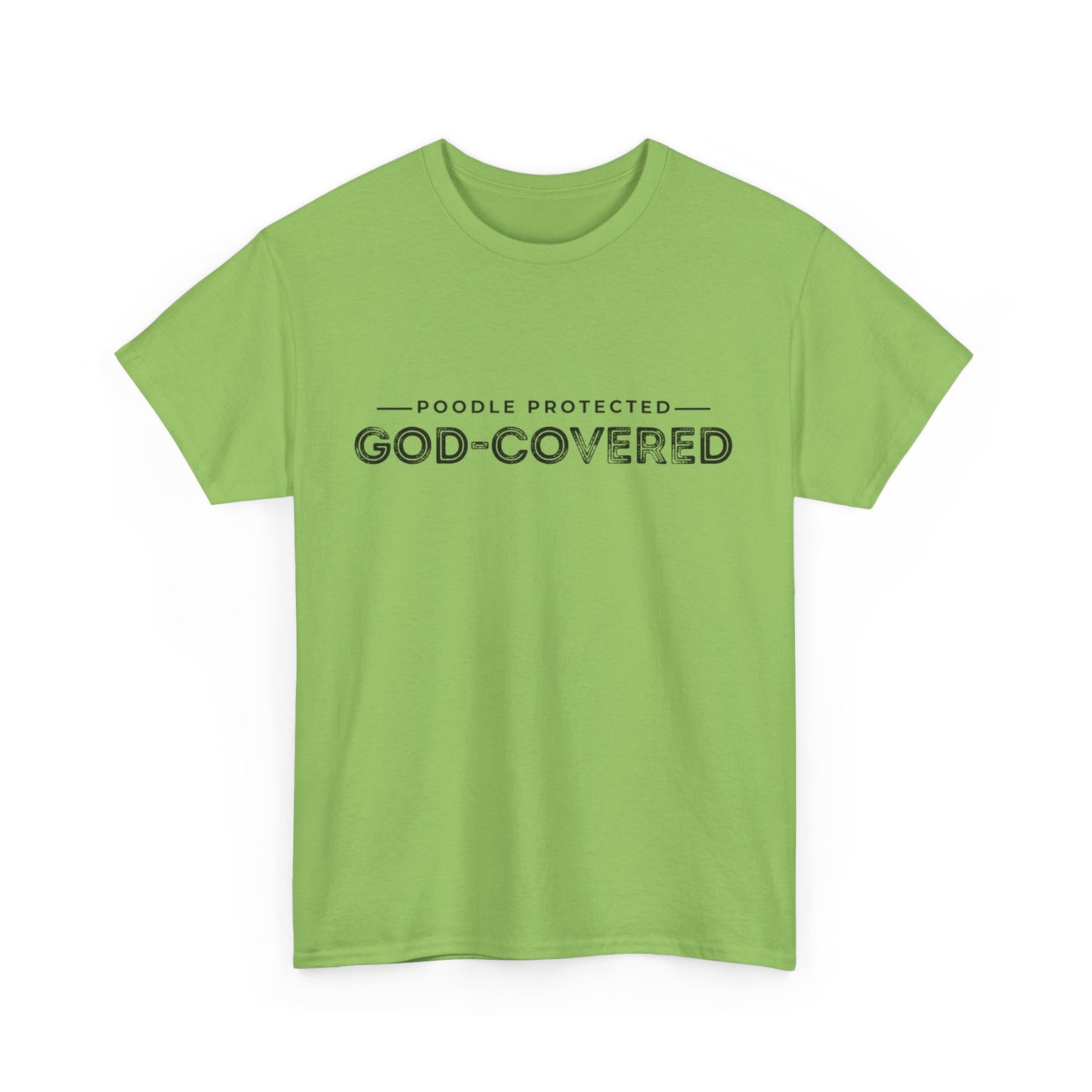 God-Covered Unisex Heavy Cotton Tee, Dog Lovers Shirt, Faith-Based Apparel, Casual Wear, Gift for Pet Owners