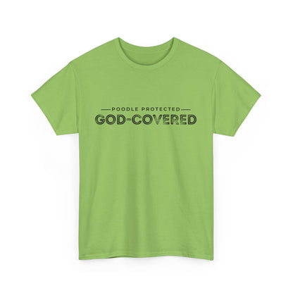 God-Covered Unisex Heavy Cotton Tee, Dog Lovers Shirt, Faith-Based Apparel, Casual Wear, Gift for Pet Owners
