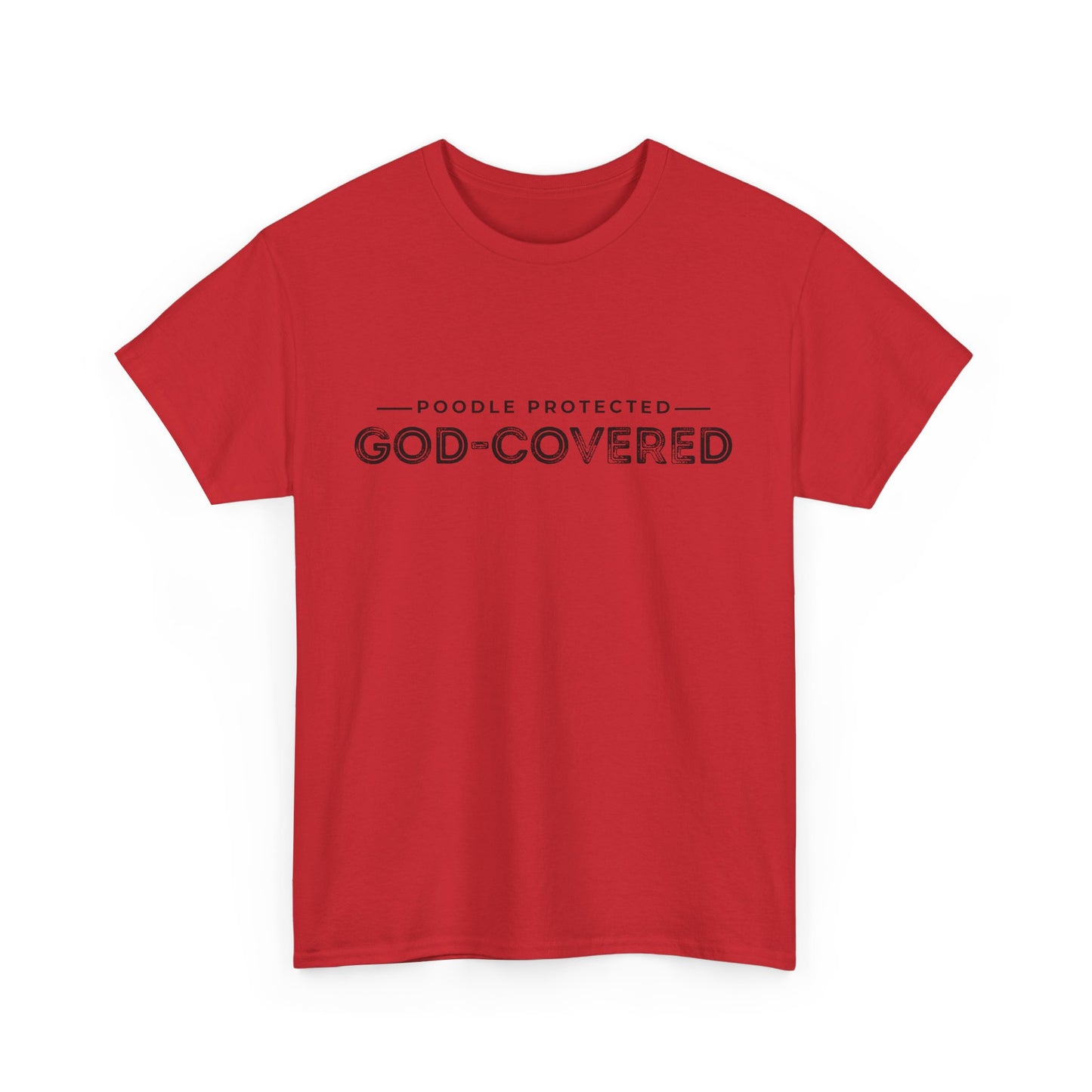 God-Covered Unisex Heavy Cotton Tee, Dog Lovers Shirt, Faith-Based Apparel, Casual Wear, Gift for Pet Owners