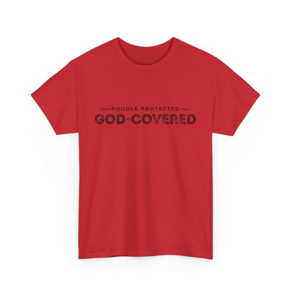 God-Covered Unisex Heavy Cotton Tee, Dog Lovers Shirt, Faith-Based Apparel, Casual Wear, Gift for Pet Owners