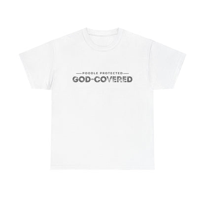 God-Covered Unisex Heavy Cotton Tee, Dog Lovers Shirt, Faith-Based Apparel, Casual Wear, Gift for Pet Owners