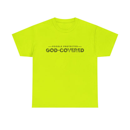 God-Covered Unisex Heavy Cotton Tee, Dog Lovers Shirt, Faith-Based Apparel, Casual Wear, Gift for Pet Owners