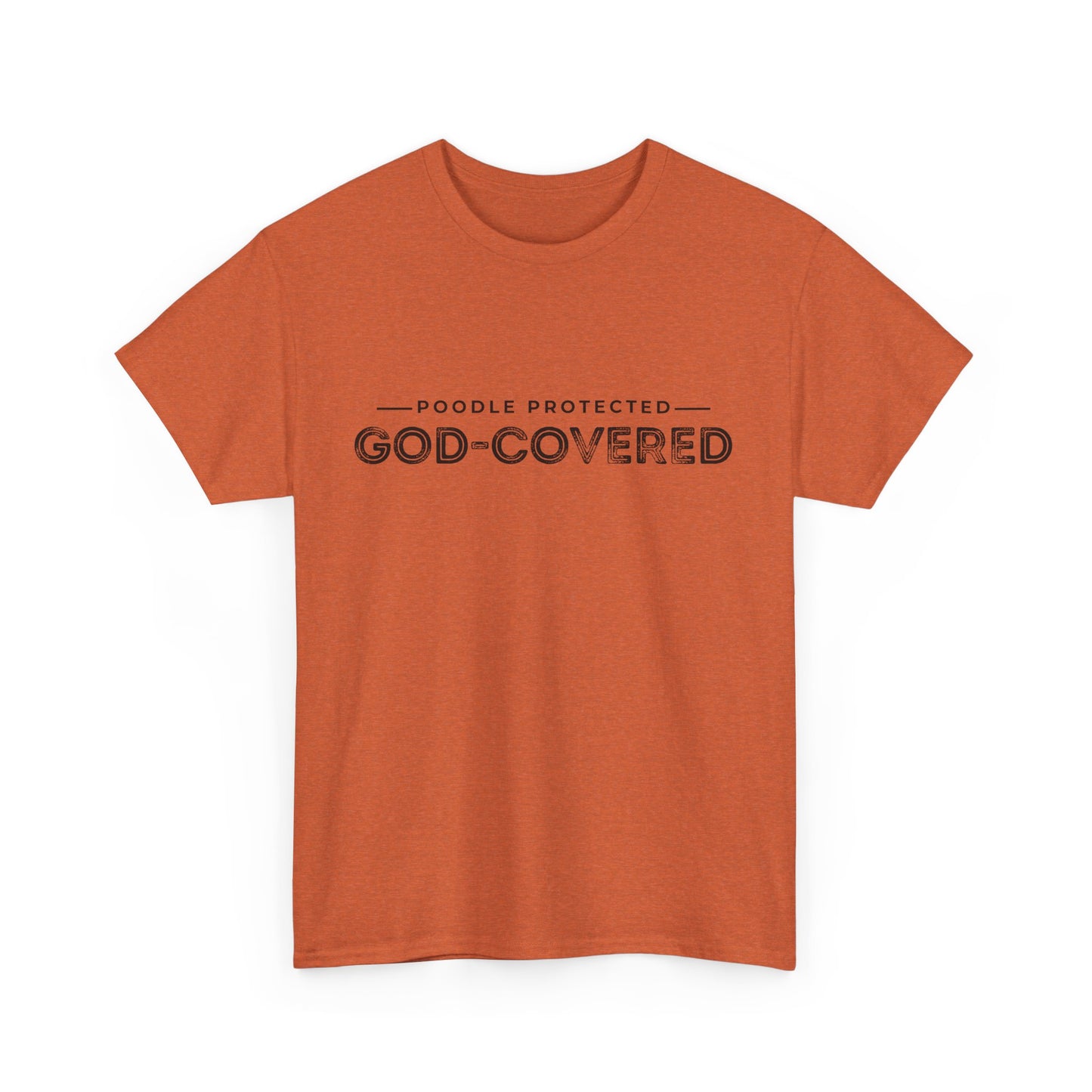 God-Covered Unisex Heavy Cotton Tee, Dog Lovers Shirt, Faith-Based Apparel, Casual Wear, Gift for Pet Owners