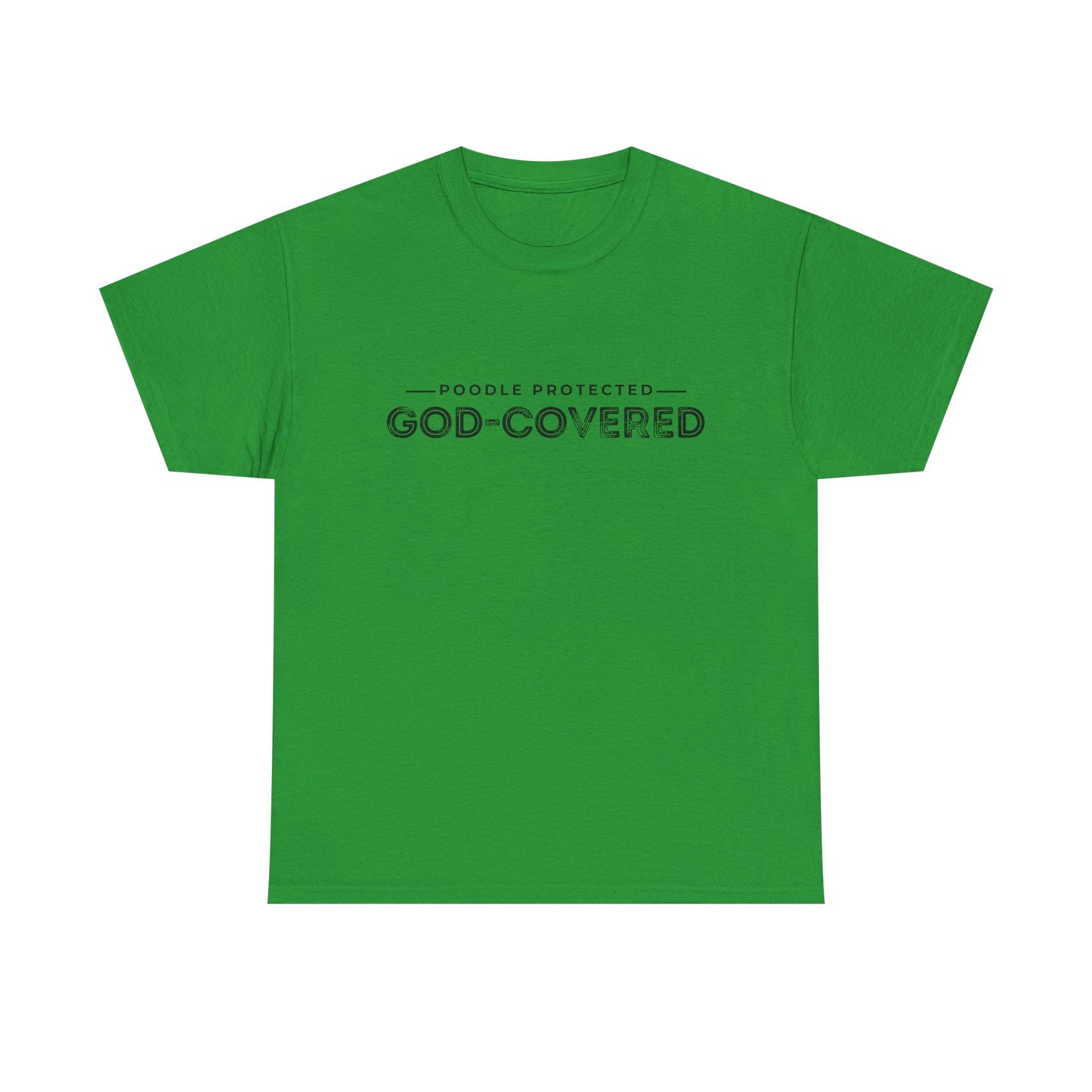 God-Covered Unisex Heavy Cotton Tee, Dog Lovers Shirt, Faith-Based Apparel, Casual Wear, Gift for Pet Owners