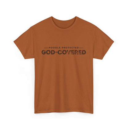 God-Covered Unisex Heavy Cotton Tee, Dog Lovers Shirt, Faith-Based Apparel, Casual Wear, Gift for Pet Owners