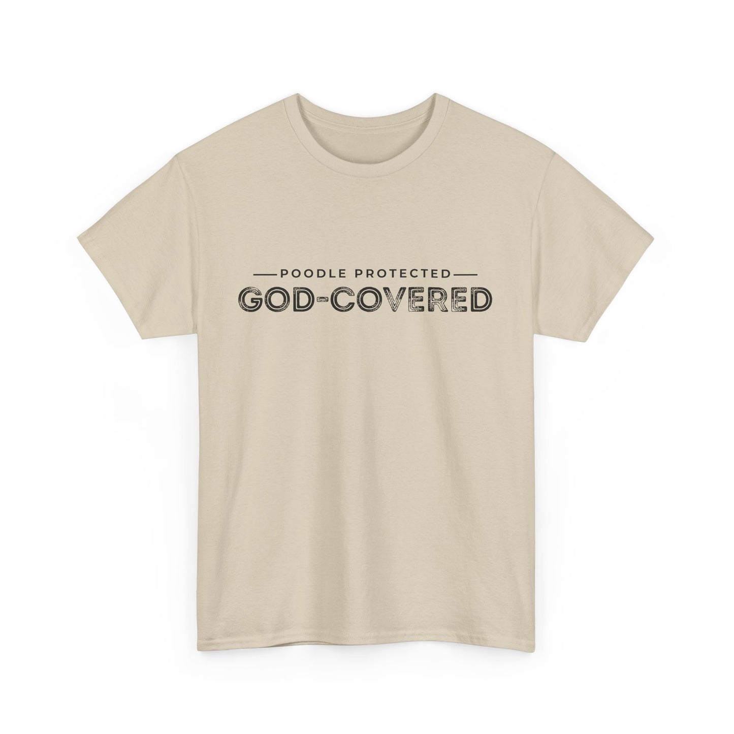 God-Covered Unisex Heavy Cotton Tee, Dog Lovers Shirt, Faith-Based Apparel, Casual Wear, Gift for Pet Owners