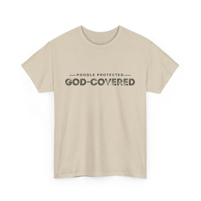 God-Covered Unisex Heavy Cotton Tee, Dog Lovers Shirt, Faith-Based Apparel, Casual Wear, Gift for Pet Owners
