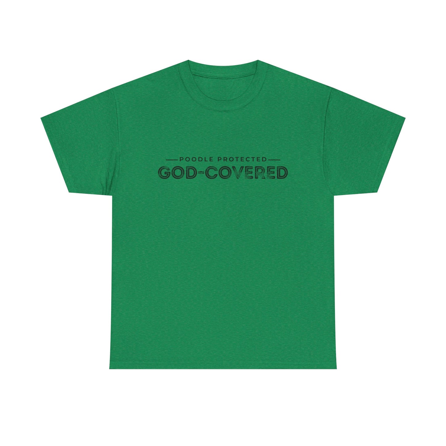 God-Covered Unisex Heavy Cotton Tee, Dog Lovers Shirt, Faith-Based Apparel, Casual Wear, Gift for Pet Owners