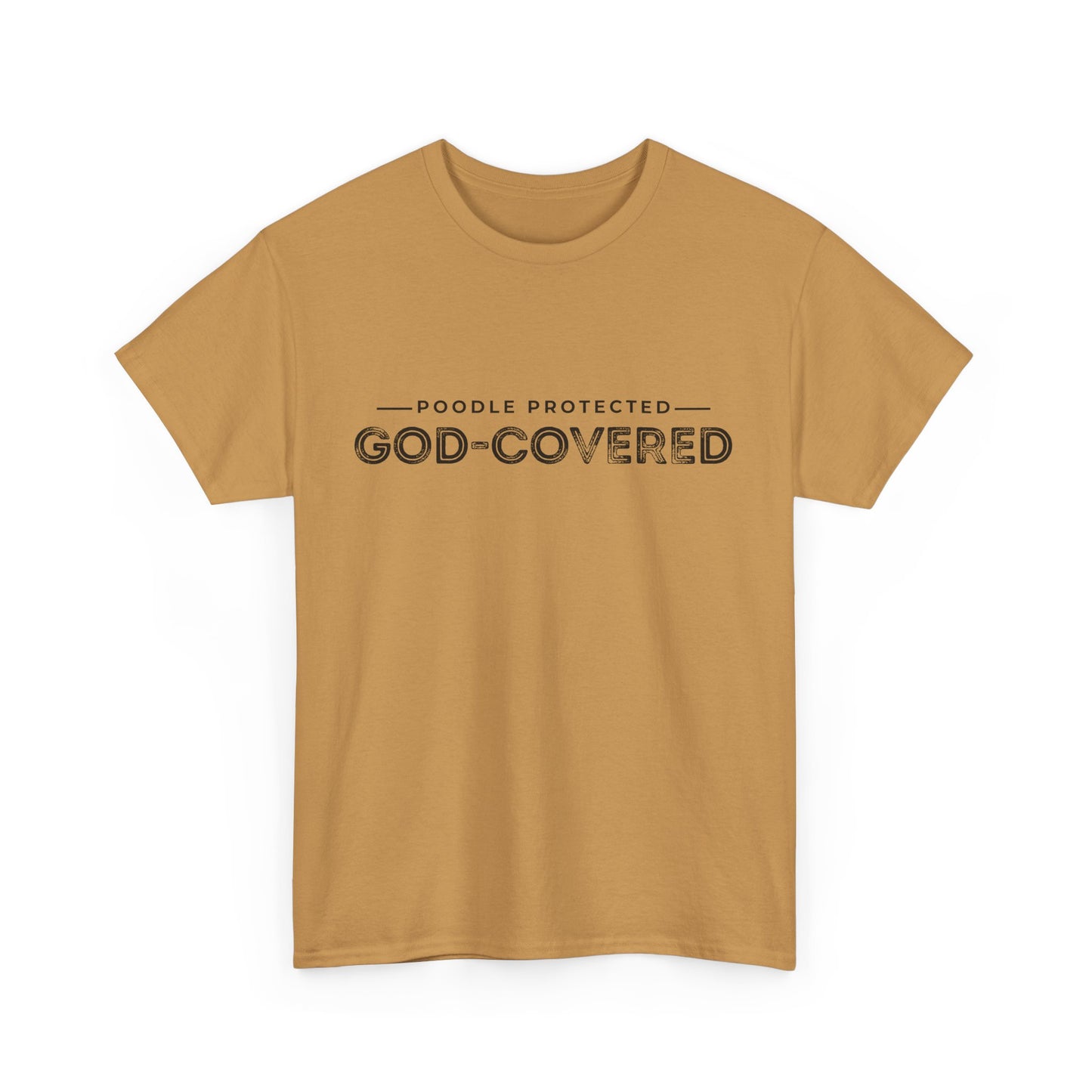 God-Covered Unisex Heavy Cotton Tee, Dog Lovers Shirt, Faith-Based Apparel, Casual Wear, Gift for Pet Owners