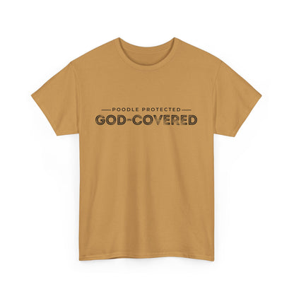 God-Covered Unisex Heavy Cotton Tee, Dog Lovers Shirt, Faith-Based Apparel, Casual Wear, Gift for Pet Owners