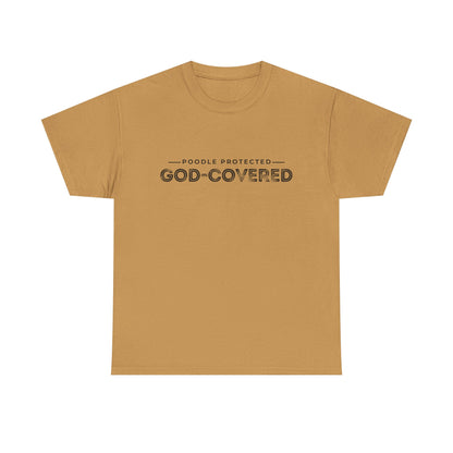 God-Covered Unisex Heavy Cotton Tee, Dog Lovers Shirt, Faith-Based Apparel, Casual Wear, Gift for Pet Owners