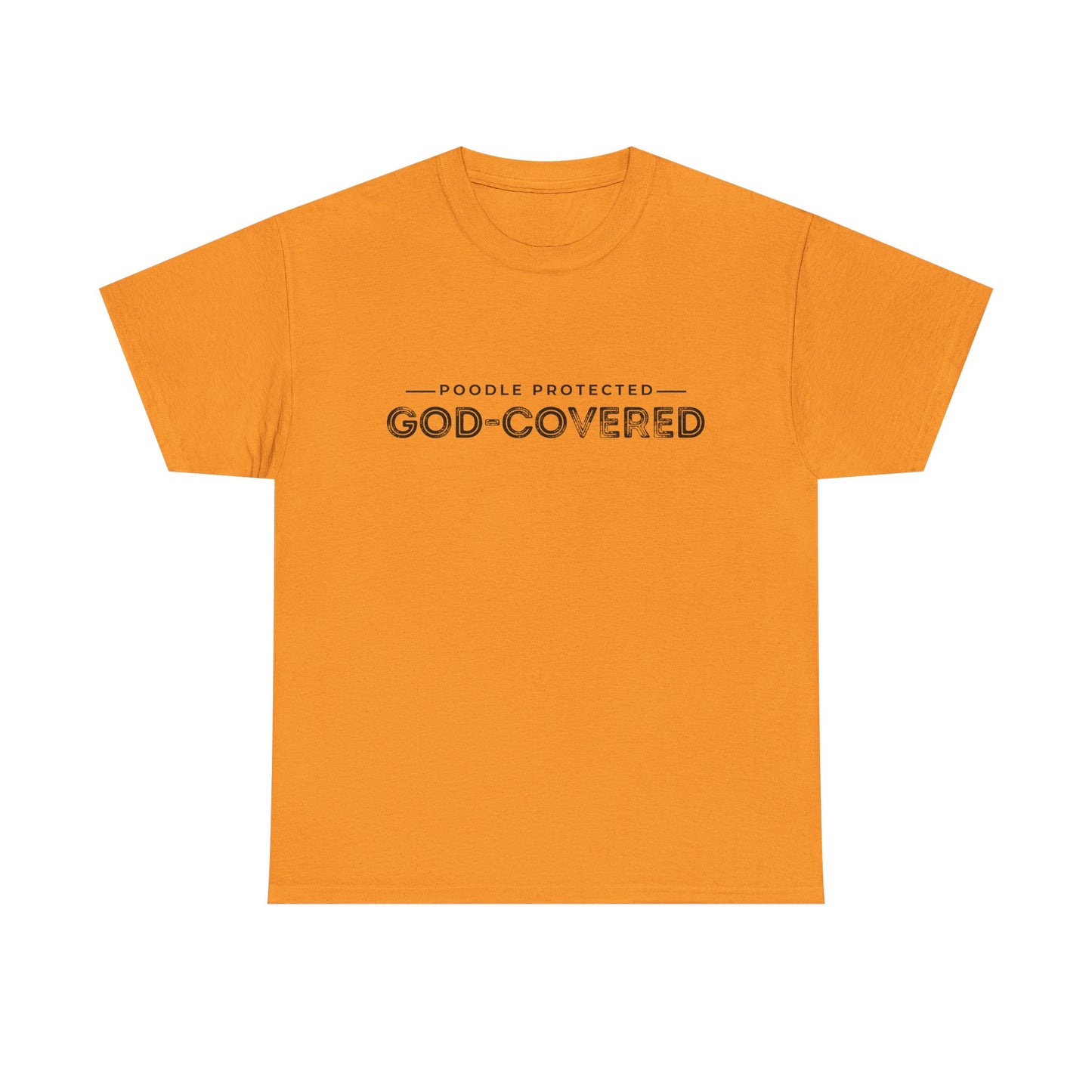 God-Covered Unisex Heavy Cotton Tee, Dog Lovers Shirt, Faith-Based Apparel, Casual Wear, Gift for Pet Owners