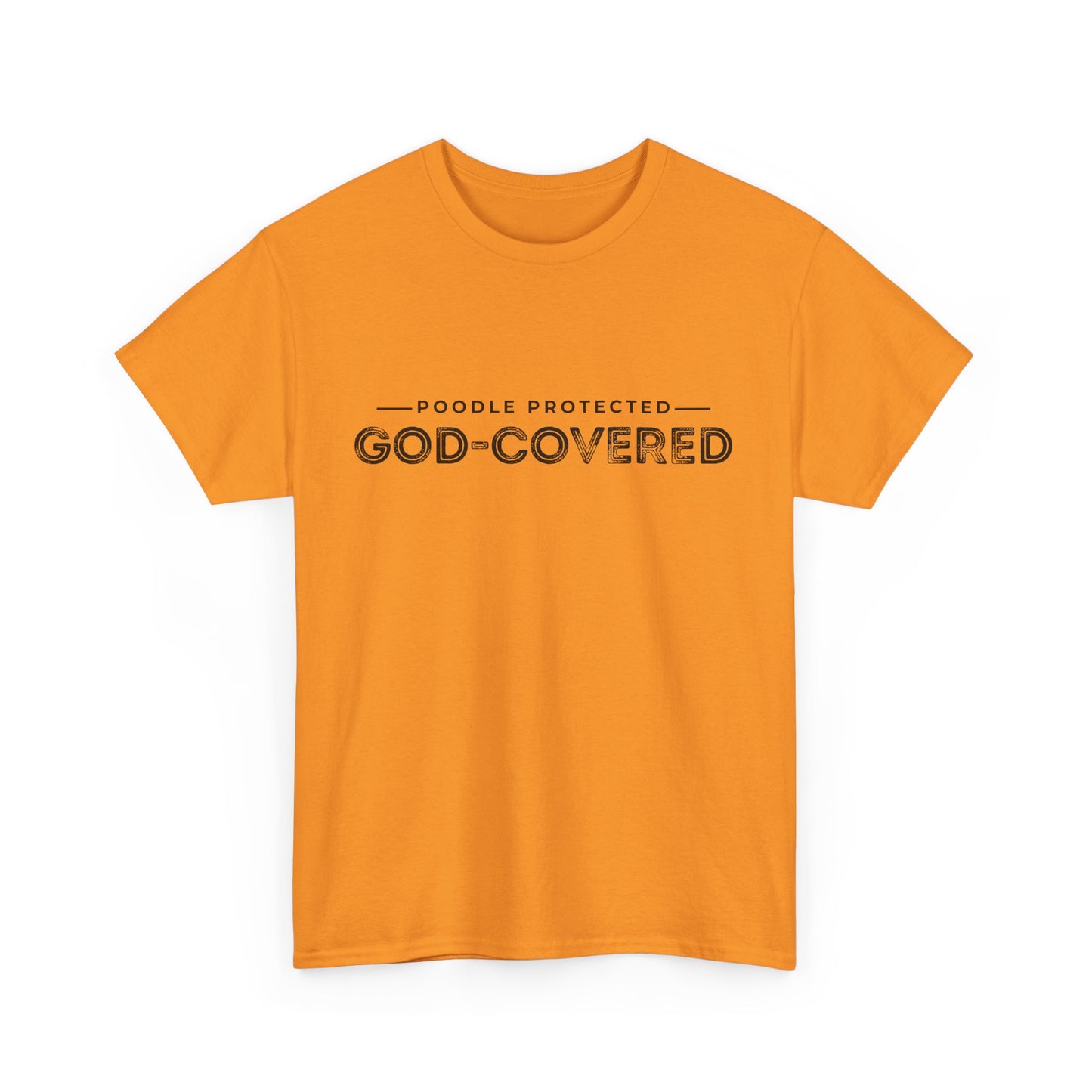 God-Covered Unisex Heavy Cotton Tee, Dog Lovers Shirt, Faith-Based Apparel, Casual Wear, Gift for Pet Owners