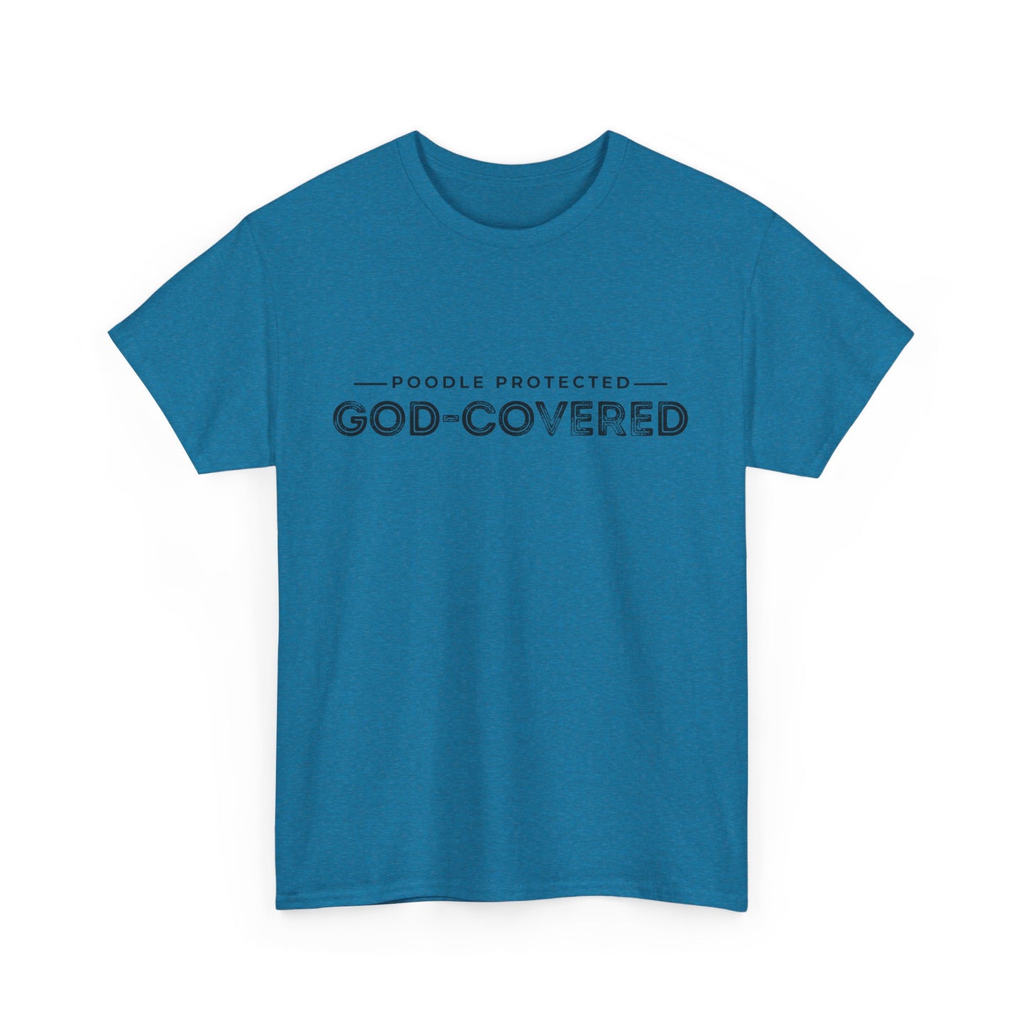 God-Covered Unisex Heavy Cotton Tee, Dog Lovers Shirt, Faith-Based Apparel, Casual Wear, Gift for Pet Owners