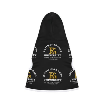 Pet Hoodie — 'Rottweiler Gang University' Black Logo Dog Hoodie