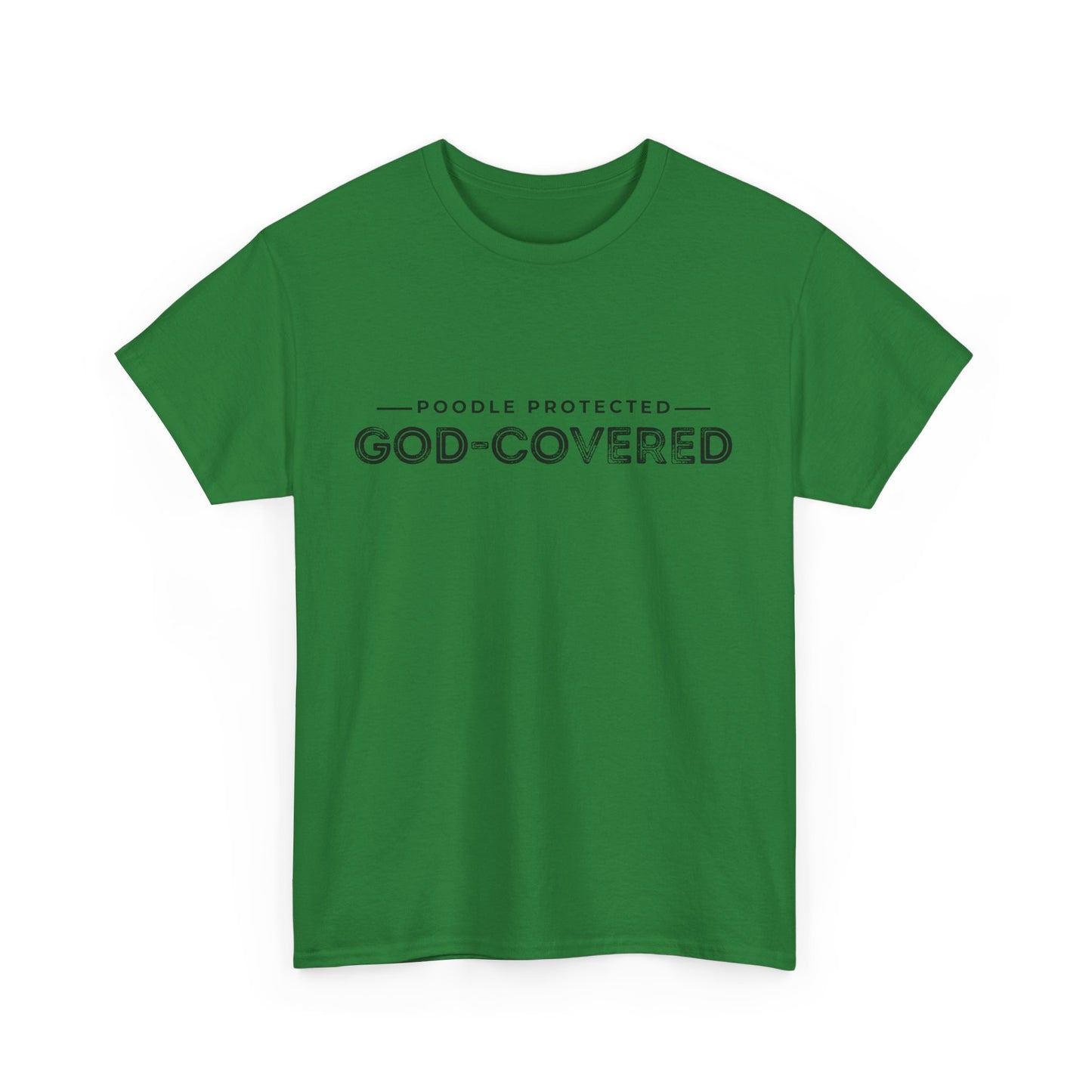 God-Covered Unisex Heavy Cotton Tee, Dog Lovers Shirt, Faith-Based Apparel, Casual Wear, Gift for Pet Owners