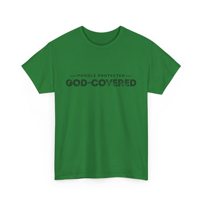 God-Covered Unisex Heavy Cotton Tee, Dog Lovers Shirt, Faith-Based Apparel, Casual Wear, Gift for Pet Owners