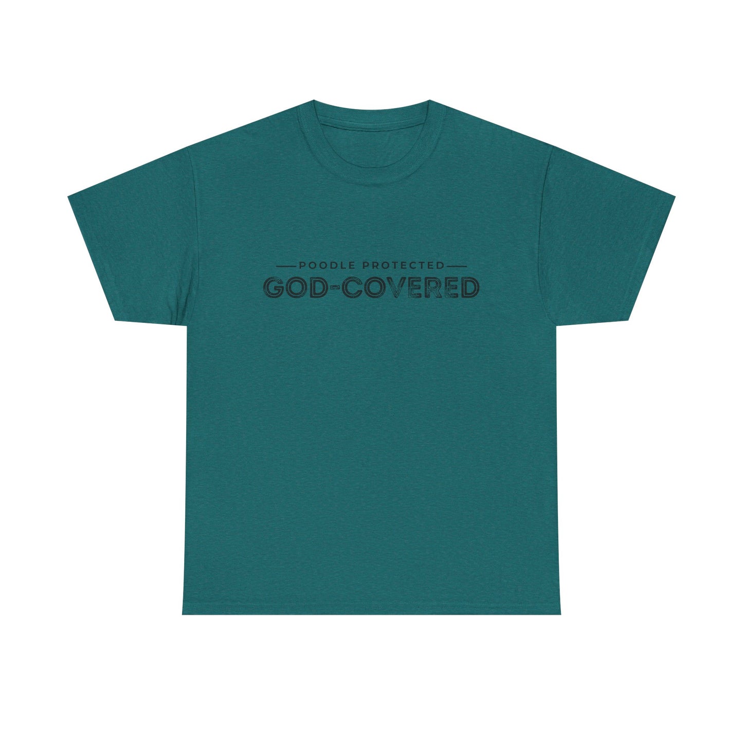 God-Covered Unisex Heavy Cotton Tee, Dog Lovers Shirt, Faith-Based Apparel, Casual Wear, Gift for Pet Owners