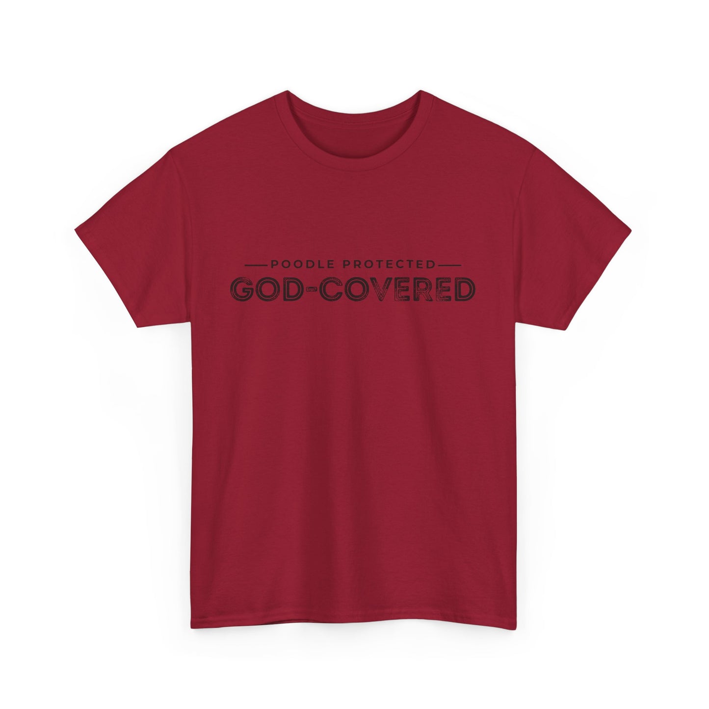 God-Covered Unisex Heavy Cotton Tee, Dog Lovers Shirt, Faith-Based Apparel, Casual Wear, Gift for Pet Owners