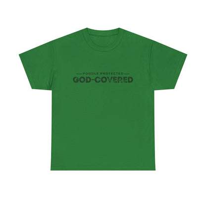 God-Covered Unisex Heavy Cotton Tee, Dog Lovers Shirt, Faith-Based Apparel, Casual Wear, Gift for Pet Owners