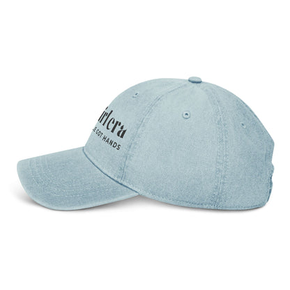 Soft Girl Era Denim Hat with Embroidery - Trendy Cap for Casual Wear