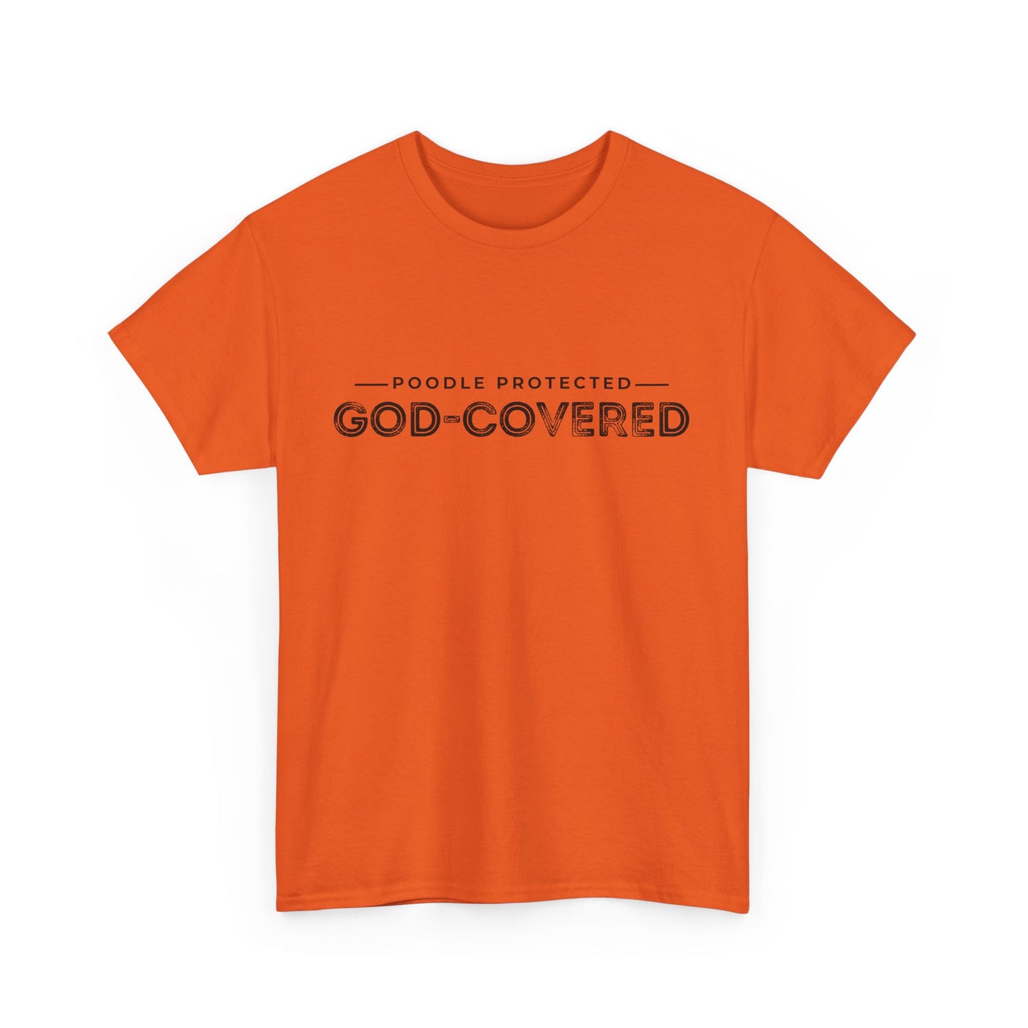 God-Covered Unisex Heavy Cotton Tee, Dog Lovers Shirt, Faith-Based Apparel, Casual Wear, Gift for Pet Owners