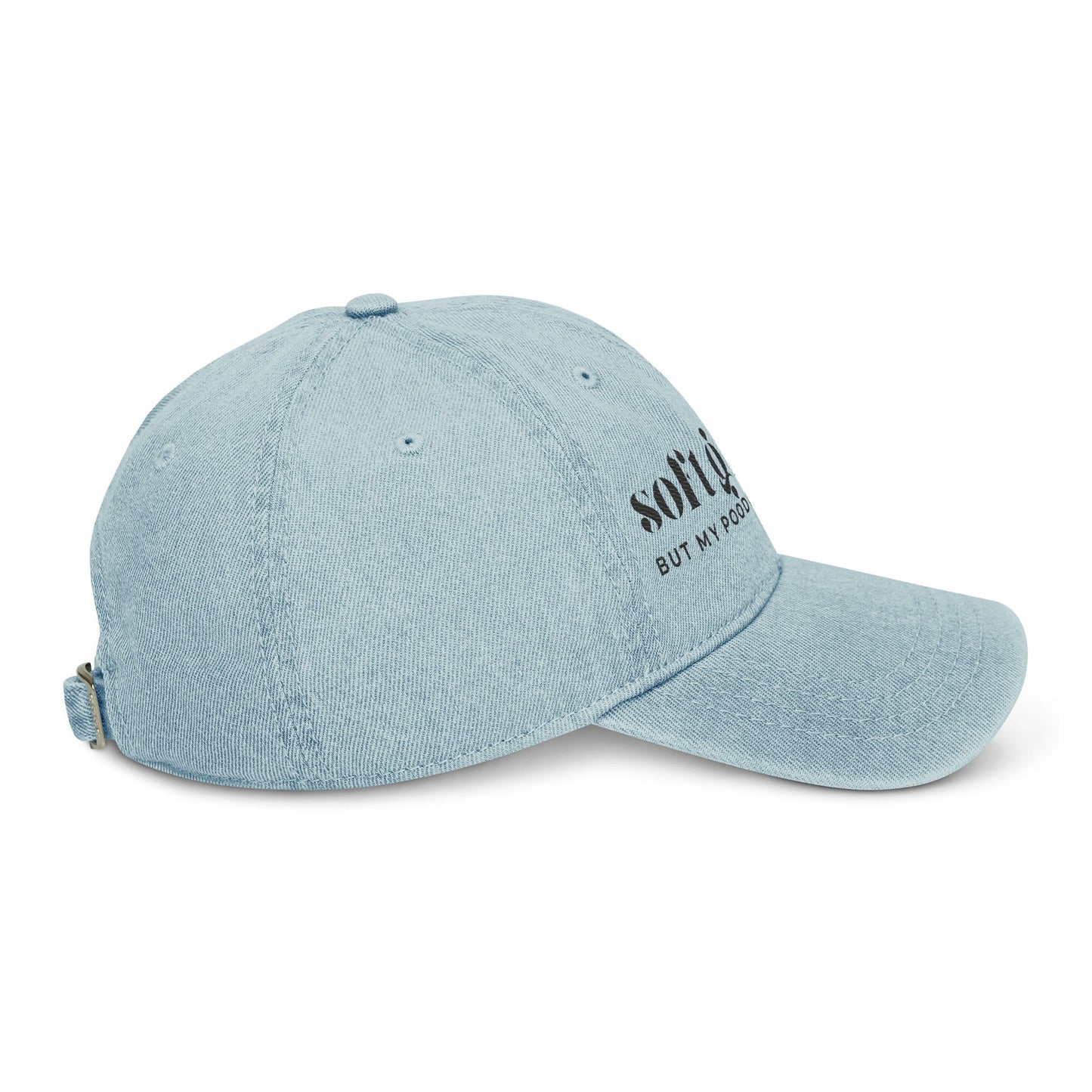 Soft Girl Era Denim Hat with Embroidery - Trendy Cap for Casual Wear