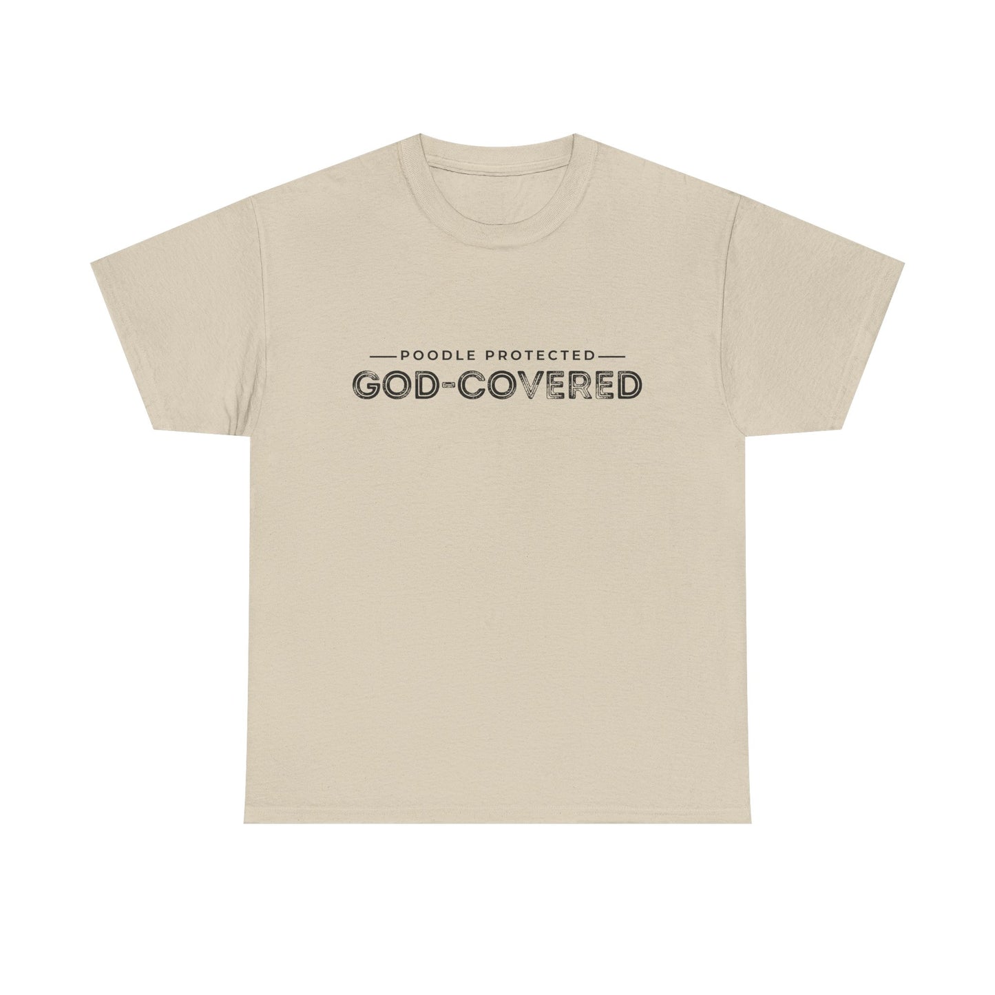 God-Covered Unisex Heavy Cotton Tee, Dog Lovers Shirt, Faith-Based Apparel, Casual Wear, Gift for Pet Owners