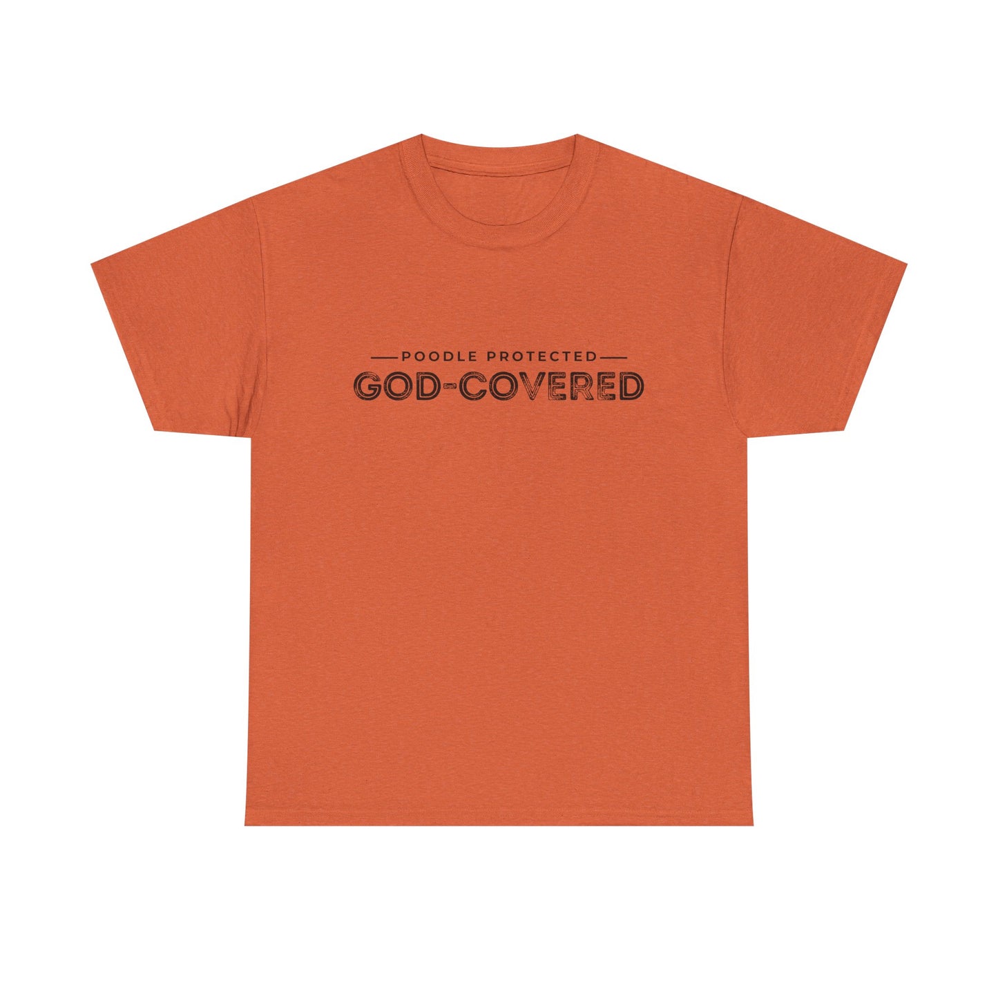 God-Covered Unisex Heavy Cotton Tee, Dog Lovers Shirt, Faith-Based Apparel, Casual Wear, Gift for Pet Owners