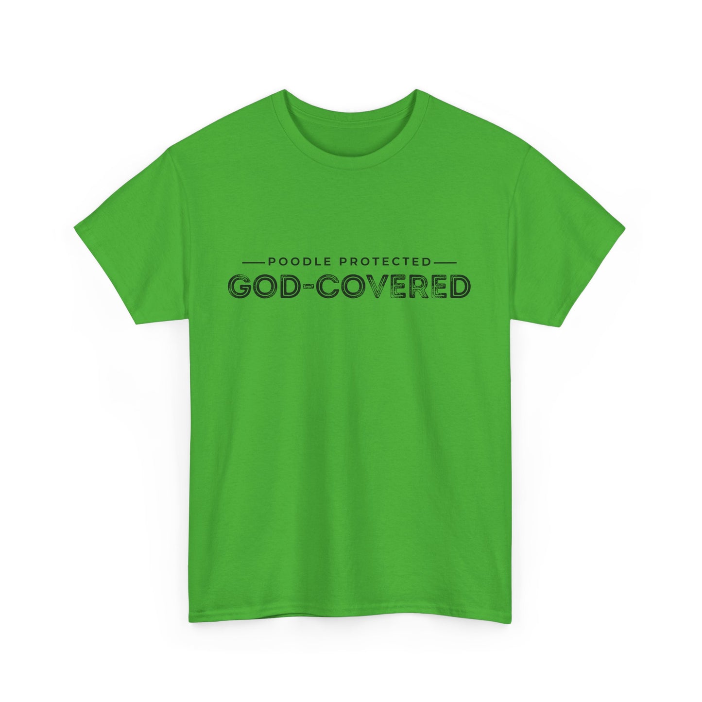 God-Covered Unisex Heavy Cotton Tee, Dog Lovers Shirt, Faith-Based Apparel, Casual Wear, Gift for Pet Owners