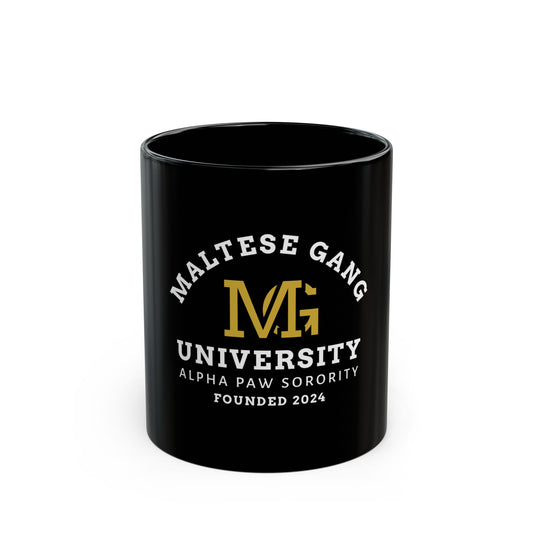 Maltese Gang University Mug — 'MG' Alpha Paw Sorority Coffee Cup (11oz/15oz)