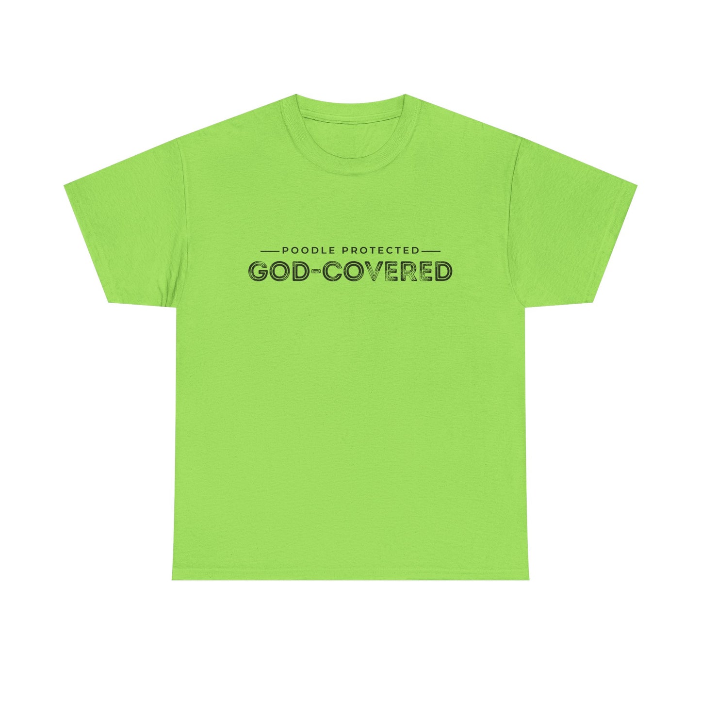 God-Covered Unisex Heavy Cotton Tee, Dog Lovers Shirt, Faith-Based Apparel, Casual Wear, Gift for Pet Owners