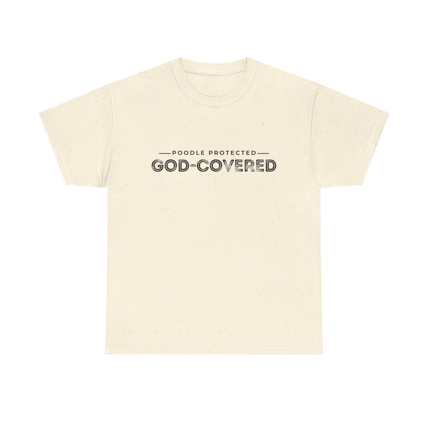 God-Covered Unisex Heavy Cotton Tee, Dog Lovers Shirt, Faith-Based Apparel, Casual Wear, Gift for Pet Owners
