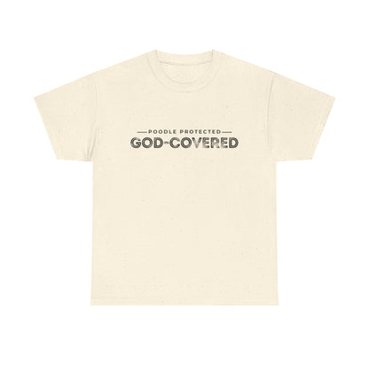 God-Covered Unisex Heavy Cotton Tee, Dog Lovers Shirt, Faith-Based Apparel, Casual Wear, Gift for Pet Owners