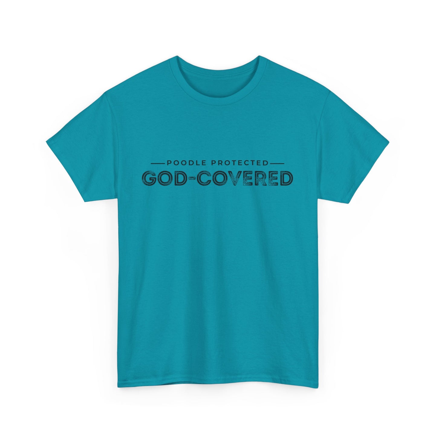 God-Covered Unisex Heavy Cotton Tee, Dog Lovers Shirt, Faith-Based Apparel, Casual Wear, Gift for Pet Owners