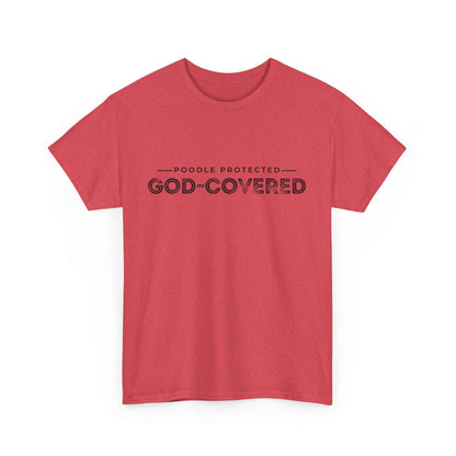 God-Covered Unisex Heavy Cotton Tee, Dog Lovers Shirt, Faith-Based Apparel, Casual Wear, Gift for Pet Owners
