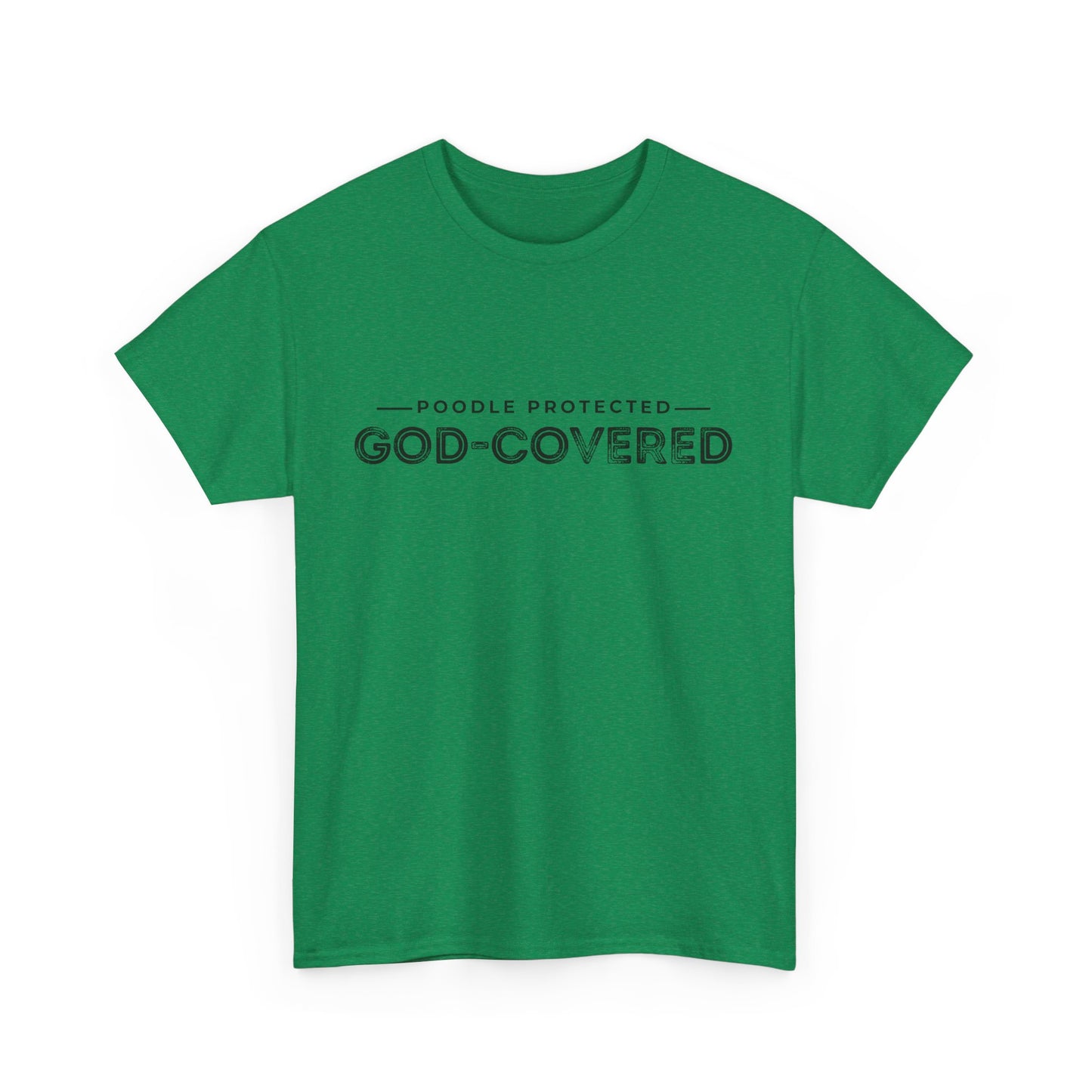 God-Covered Unisex Heavy Cotton Tee, Dog Lovers Shirt, Faith-Based Apparel, Casual Wear, Gift for Pet Owners